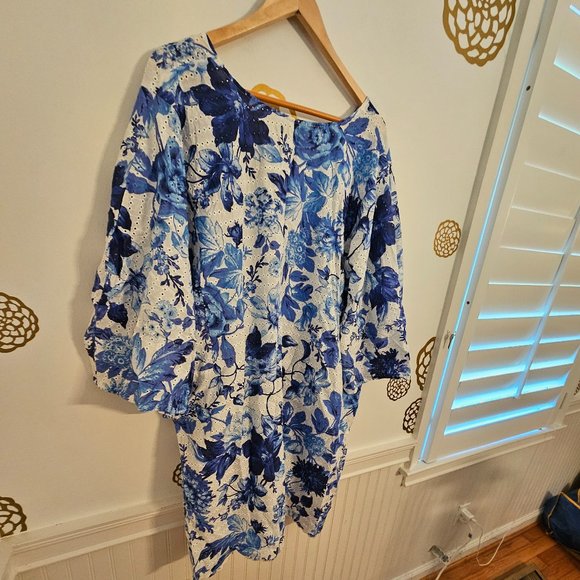 (NWT) H&M Eyelet Dress with Embroidery (Cotton) Size 4XL - Picture 4 of 14